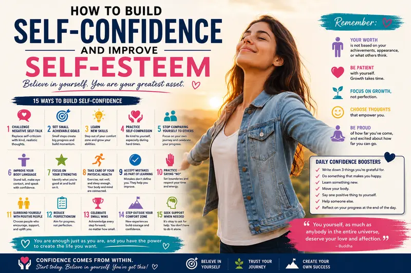 How to Build Self-Confidence and Improve Self-Esteem: A Complete Guide to Believing in Yourself