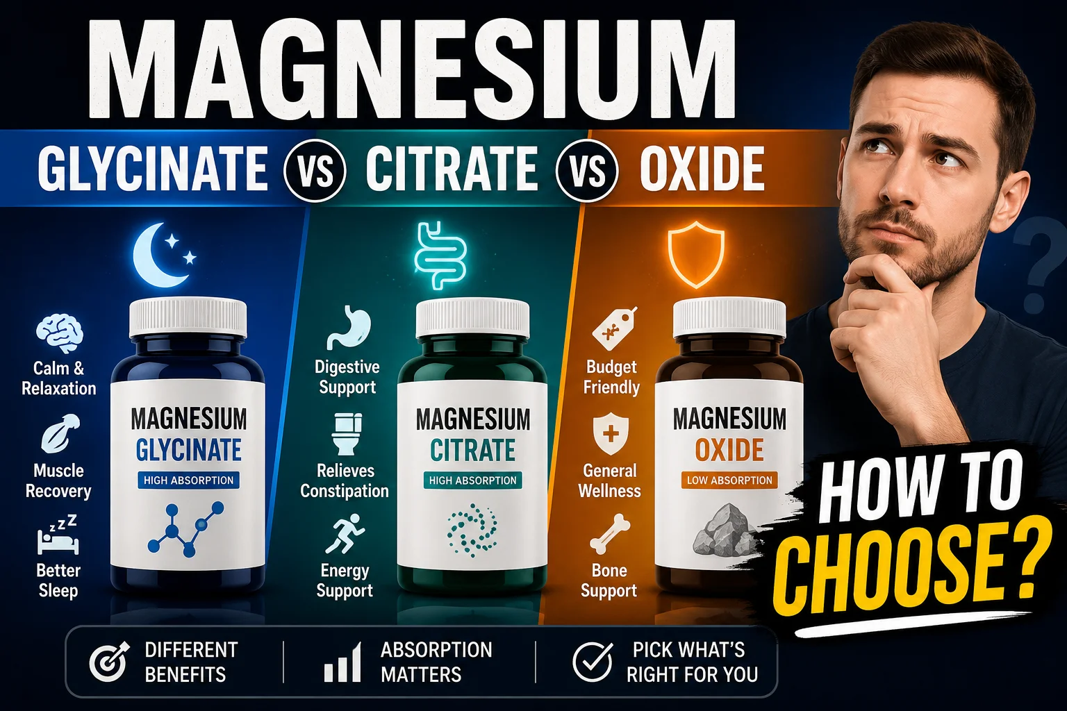 Magnesium Glycinate vs. Citrate vs. Oxide: Which One Should You Actually Take?