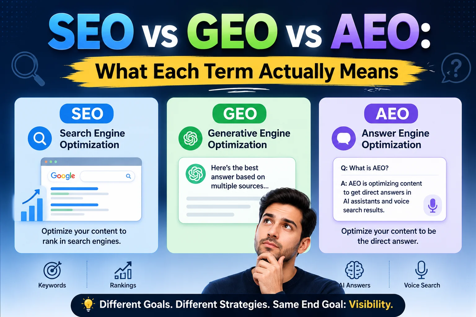 SEO, GEO, AEO: The Acronym Fight Nobody in Search Has Settled Yet
